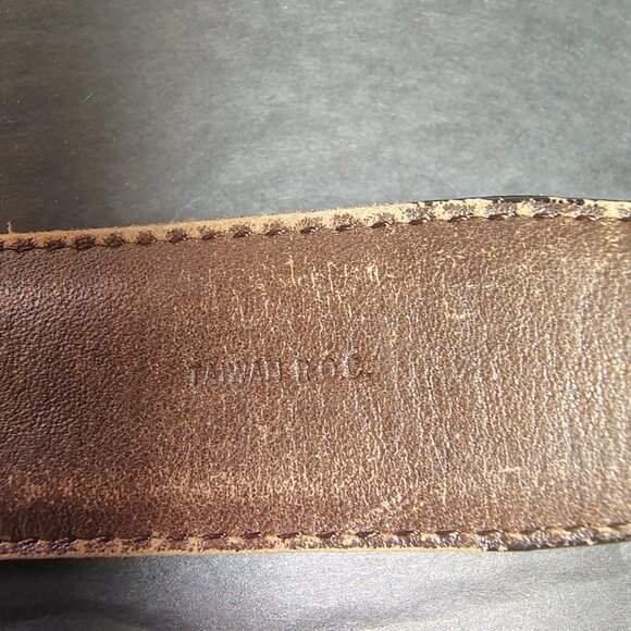 VINTAGE Yves Saint Laurent YSL Belt 42.5" 1" Black Leather Reversible Buckle - Picture 4 of 15